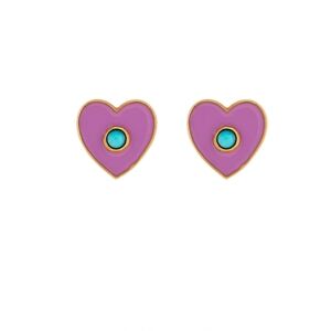 (ASHA) Ashley McCormick Mini Lilac Enamel Stud